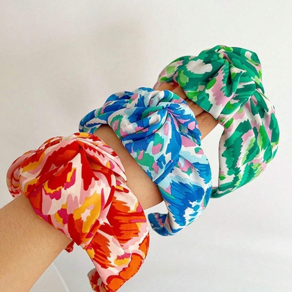 Vibrant Water Color Knot Headband